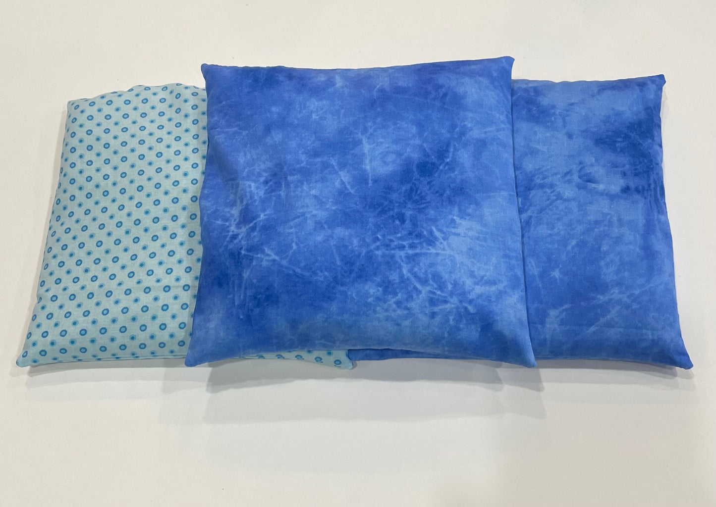 Blue with a Light Blue Tie Dye Pattern Medium Square 7 x 7 Heating Pad