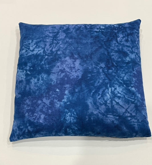 Dark Blue with a Light Blue Tie Dye Pattern Medium Square 7 x 7 Heating Pad