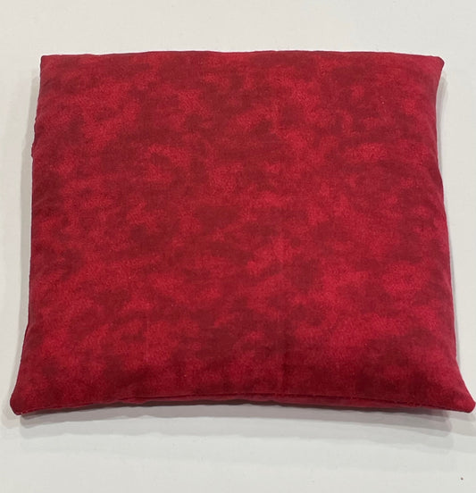 Dark Red with a Bright Red Tie Dye Pattern Medium Square 7 x 7 Heating Pad