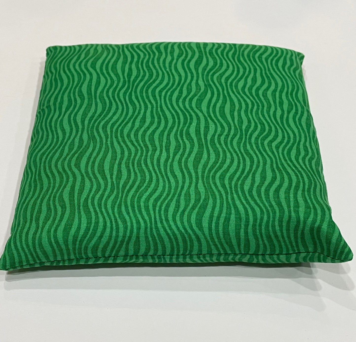 Green and Light Green Zebra Print Medium Square 7 x 7 Heating Pad