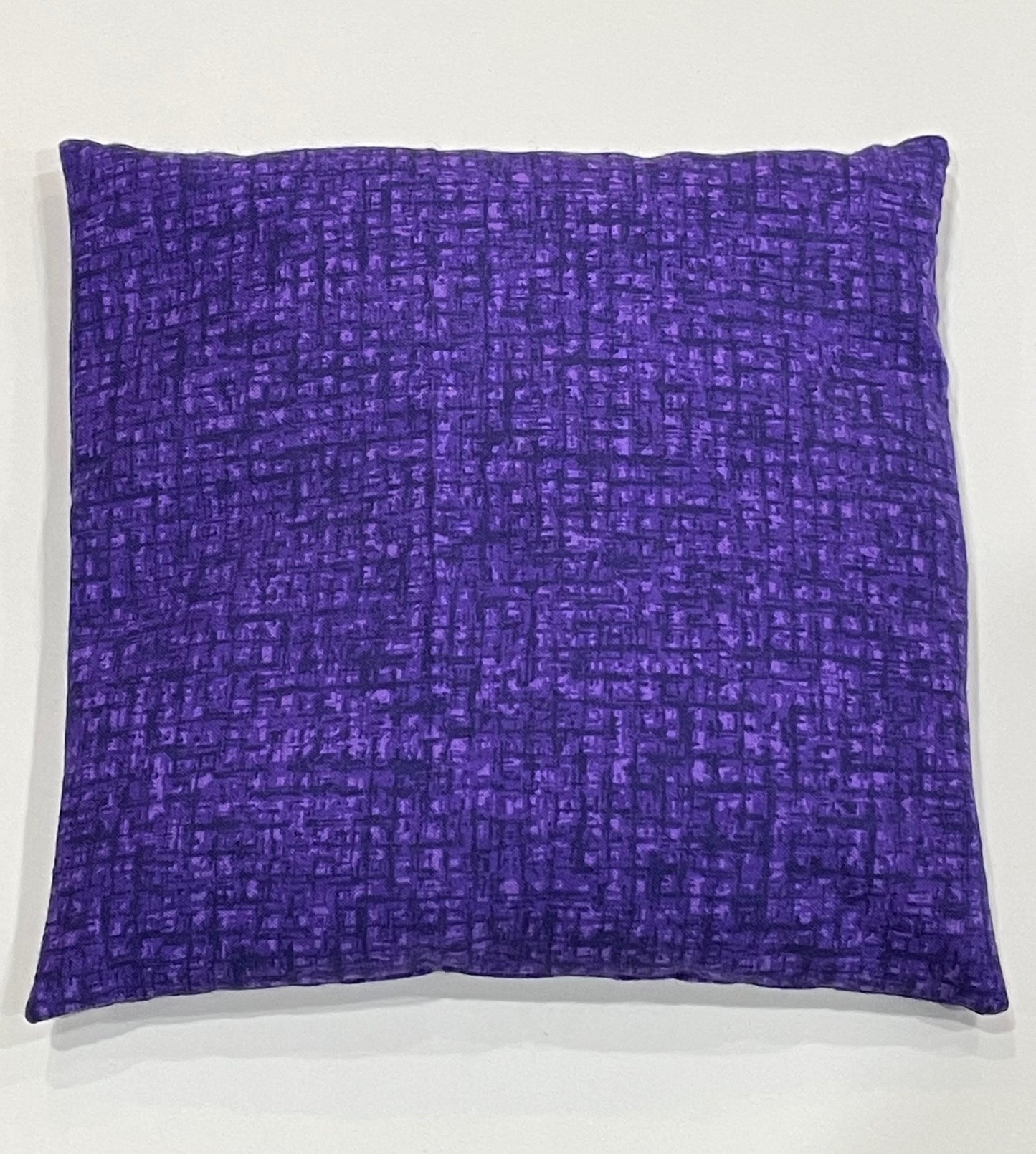 Purple with Square Print Pattern Medium Square 7 x 7 Heating Pad