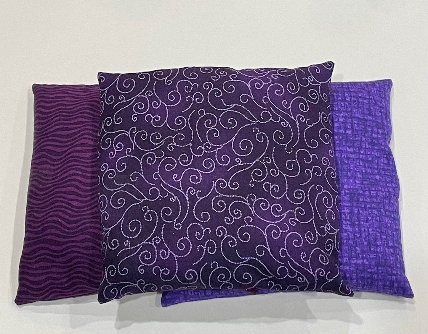 Purple with White Swirl Medium Square 7 x 7 Heating Pad