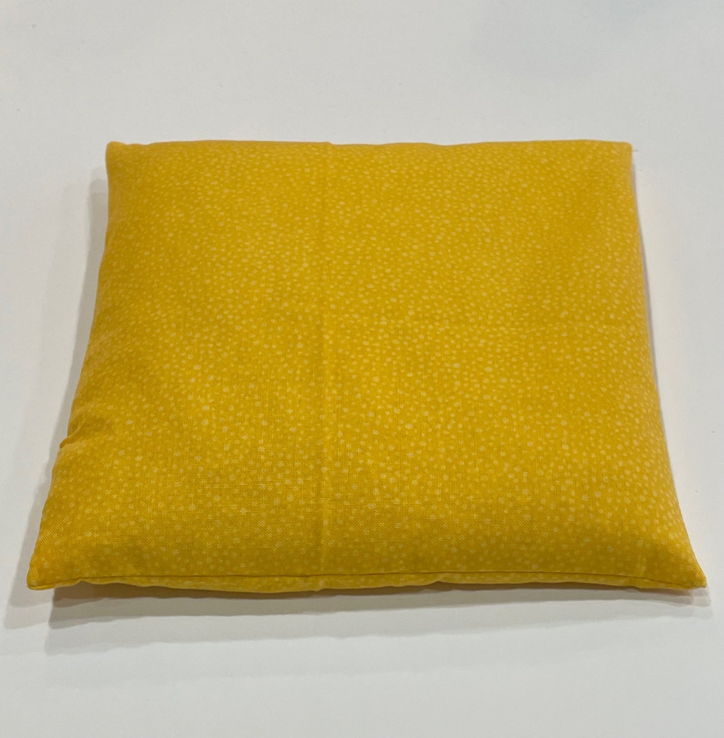 Yellow with Light Yellow Dot Print Medium Square 7 x 7 Heating Pad