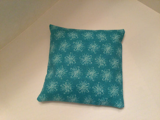 Turquoise Floral Small Square 5 x 5 Heating Pad