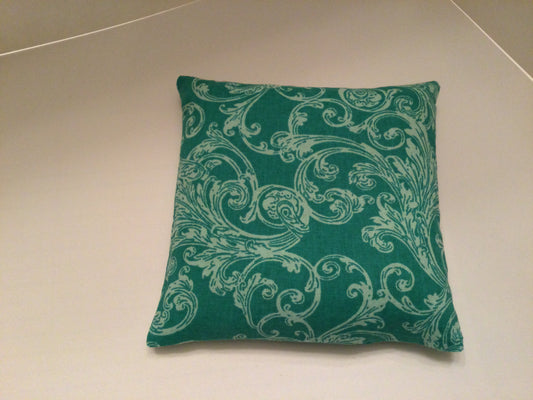 Green Fleur de Lis Small Square 5 x 5 Heating Pad