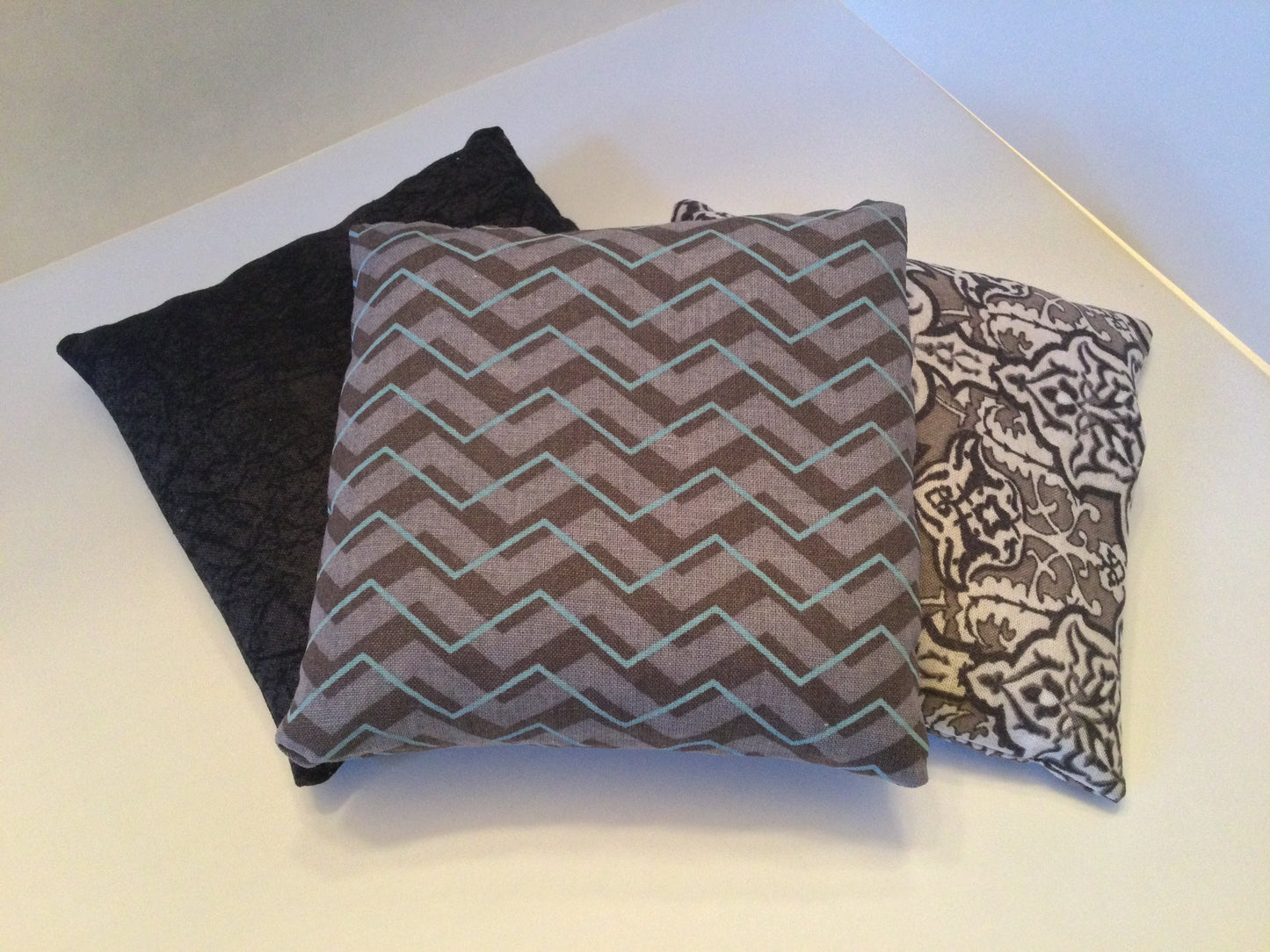 Grey Chevron Small Square 5 x 5 Heating Pad