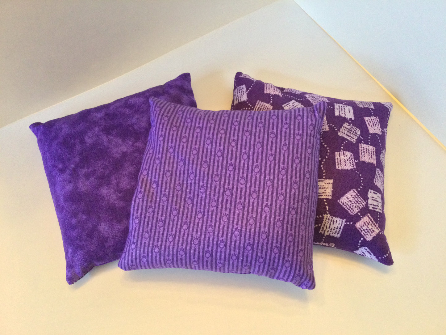 Purple Lines Small Square 5 x 5 Heating Pad