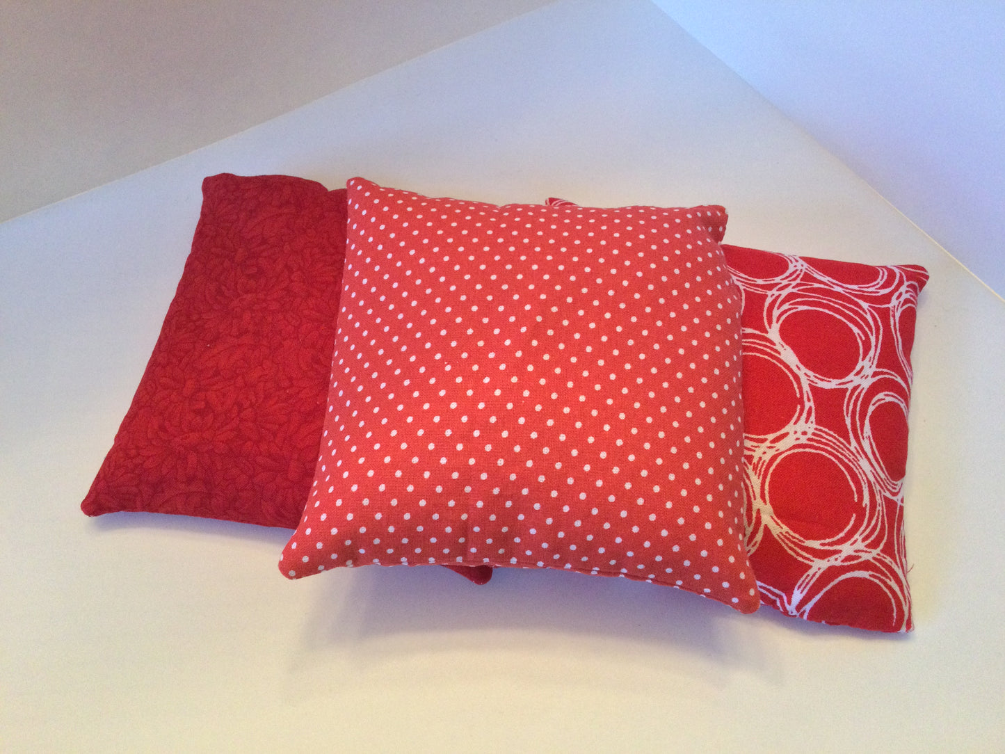 Red with White Polka Dots Small Square 5 x 5 Heating Pad