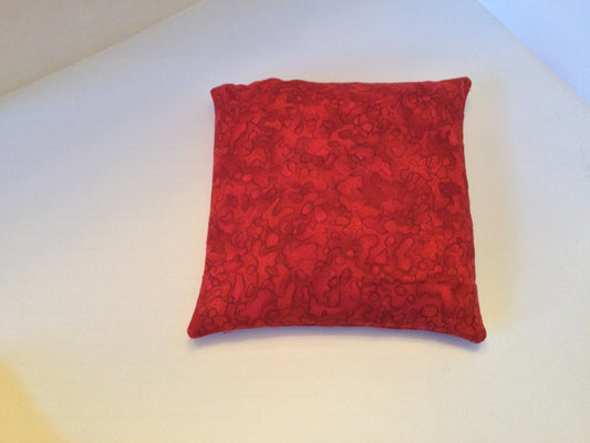 Red Water Droplet Small Square 5 x 5 Heating Pad