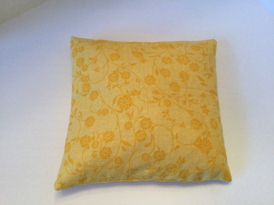 Yellow Floral Small Square 5 x 5 Heating Pad